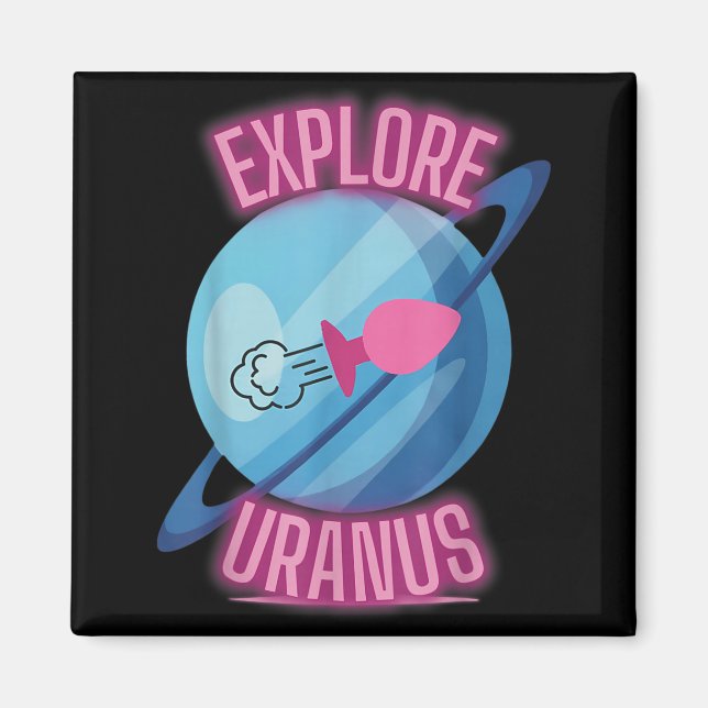 Erkunde Uranus Weltraum Astronomie Planet Uranus Magnet (Vorne)
