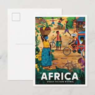 Erkunden Sie Afrika Vintage-Reise Postkarte