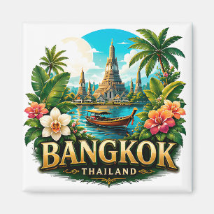 Erkunden Sie Bangkok Thailand Abenteuer Reise Magnet