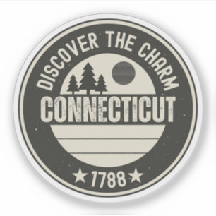 Erkunden Sie Connecticut - Designs für jeden Liebh Aufkleber