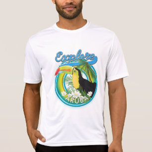 Erkunden Sie das Aruba-Reiselogo T-Shirt