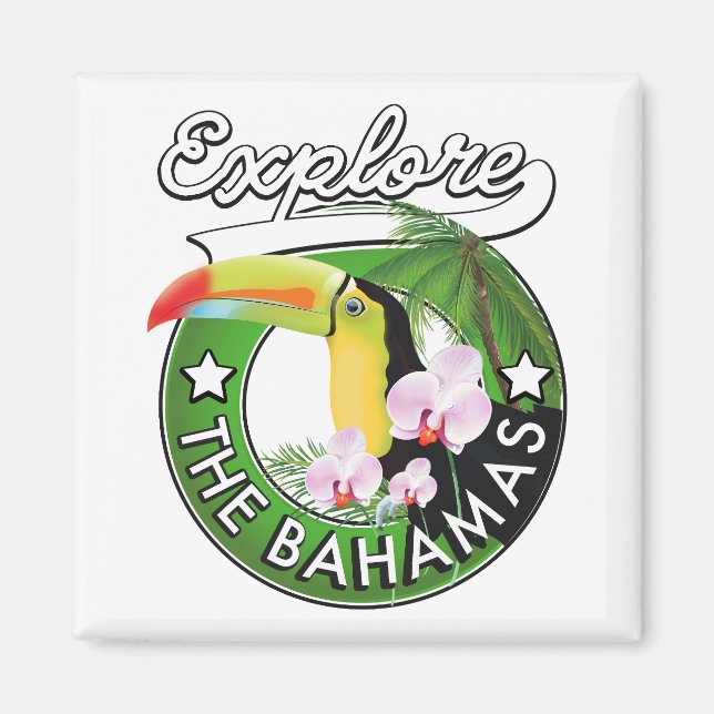 Erkunden Sie das Bahamas-Logo Magnet (Vorne)