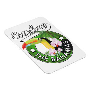 Erkunden Sie das Bahamas-Logo Magnet