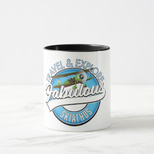 Erkunden Sie das fabelhafte Skiathos Logo Tasse