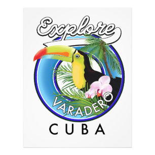 Erkunden Sie das Varadero Kuba Reise Logo Fotodruck