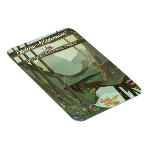 Erkunden Sie die Wildnis! Besuchen Sie die Nationa Magnet
