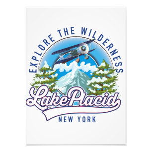 Erkunden Sie die Wildnis, Lake Placid Fotodruck