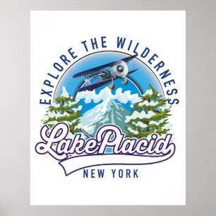 Erkunden Sie die Wildnis, Lake Placid Poster