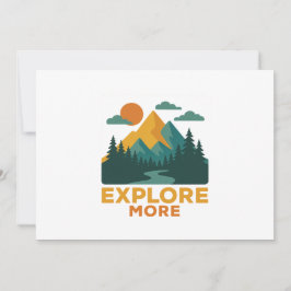 Erkunden Sie mehr - Retro Mountain & Forest Advent Einladung