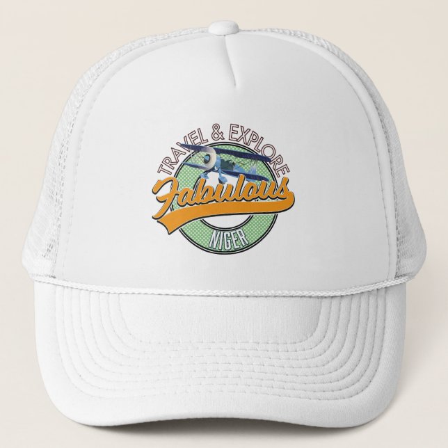 Erkundung des fabelhaften Niger Logos Truckerkappe (Vorderseite)
