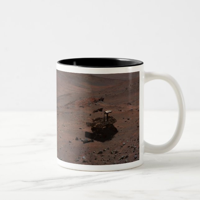 Erkundung durch Mars Rover Spirit Zweifarbige Tasse (Rechts)