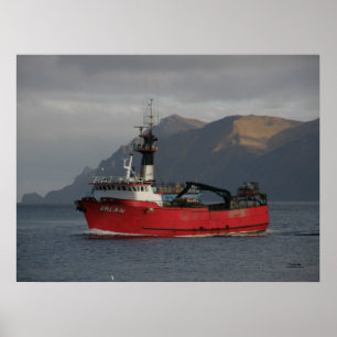 Erla N, Crab Boat in Dutch Harbor, Alaska Poster