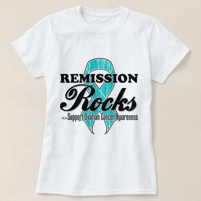 Erlass-Felsen - Eierstockkrebs-Bewusstsein T-Shirt (Design vorne)