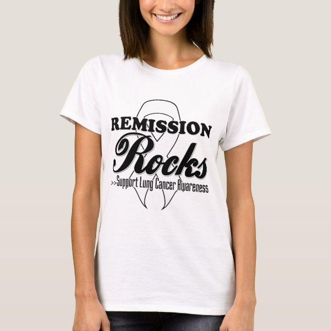Erlass-Felsen - Lungenkrebs-Bewusstsein T-Shirt (Vorderseite)