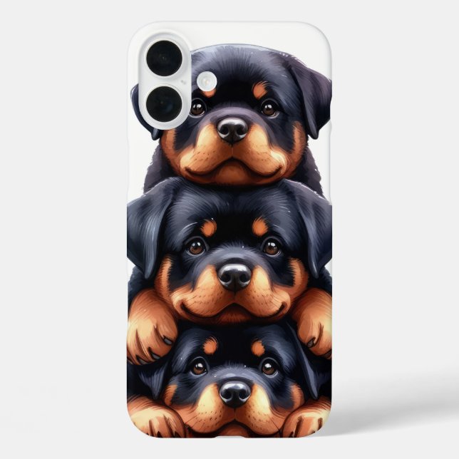 ERLÄUTERTE HUNDE VON ROTTWEILER PUPPY Case-Mate iPhone HÜLLE (Rückseite)