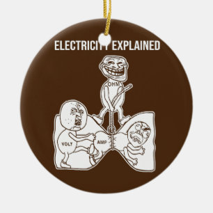 Erläuterter Nerd für die Elektrizitätstechnik Keramik Ornament