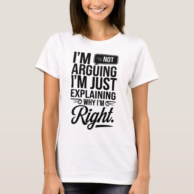 Erläuterung im Stil: Warum ich immer den richtigen T-Shirt (Vorderseite)