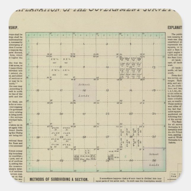 Erläuterung von Erhebungen der Regierung Quadratischer Aufkleber (Vorderseite)