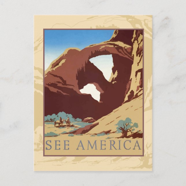 Erlebe Amerika Postkarte (Vorderseite)