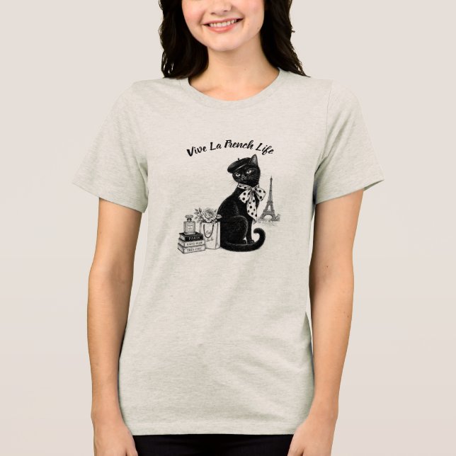 ERLEBE DAS FRENZÖSISCHE LEBEN Tri-Blend SHIRT (Vorderseite)