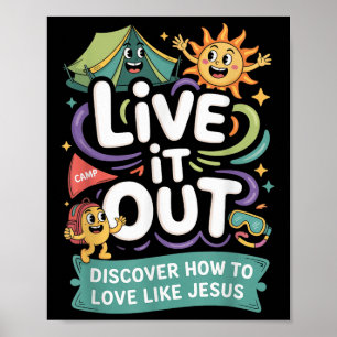 Erlebe es Liebe wie Jesus Vbs 2025 Christliche Cam Poster