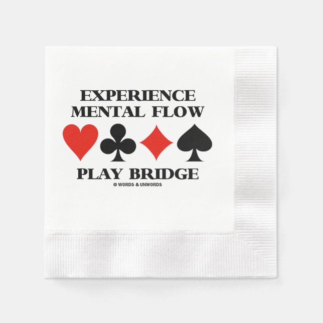 Erlebe Mental Flow Spiel Bridge 4 Kartenfarben Serviette (Vorderseite)
