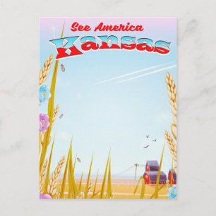 Erleben Sie Amerika! - Kansas Postkarte
