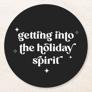 Erleben Sie das Weihnachtsgetränk im Urlaub Runder Pappuntersetzer