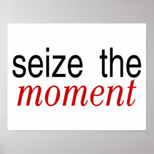 Erleben Sie den Moment Rot Poster