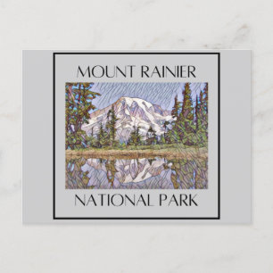 Erleben Sie den Mount Rainier Postkarte
