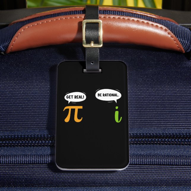 Erleben Sie echte, rationale Mathematik pi Day Gee Gepäckanhänger (Vorderseite Insitu 2)