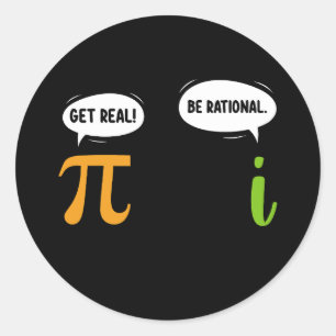 Erleben Sie echte, rationale Mathematik pi Day Gee Runder Aufkleber