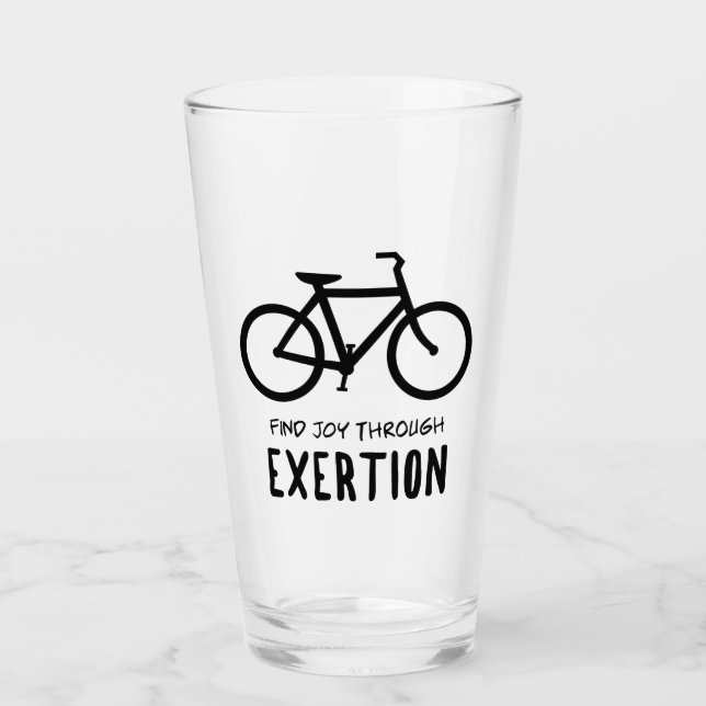 Erleben Sie Freude durch das Fahrradfahren Glas (Vorderseite)