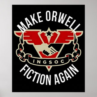 Erleben Sie Orwell Fiktion wieder 1984 Vintag Poster