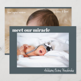 Erleben Sie unser Wunder| Baby Boy Birth Ankündigu Einladung