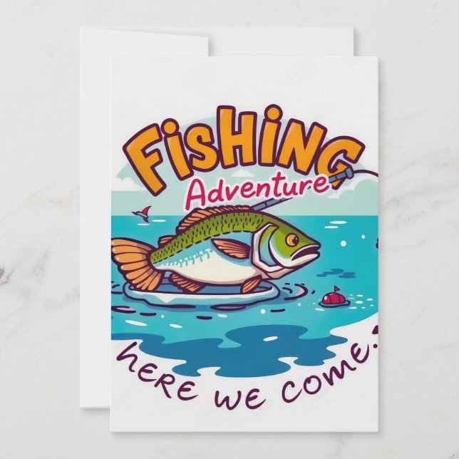 Erlebnis beim Angeln Einladung (Vorderseite)