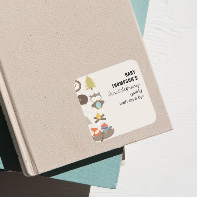 Erlebnis des Buchzeichens der ersten Bibliothek vo Quadratischer Aufkleber (Von Creator hochgeladen)