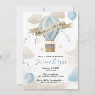 Erlebnis erwartet Baby Shower Einladung für BOY