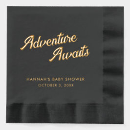 Erlebnis erwartet Baby Shower Foil Stamps Servietten Mit Folie