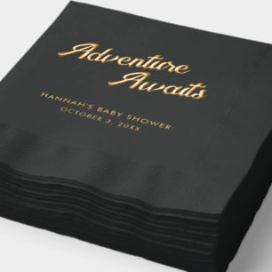 Erlebnis erwartet Baby Shower Foil Stamps Servietten Mit Folie