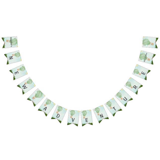 Erlebnis erwartet Baby Shower|Individuelle Name &  Wimpelkette (Alle)