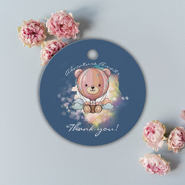 Erlebnis erwartet Bear Hot Air Ballon Babydusche Geschenkanhänger