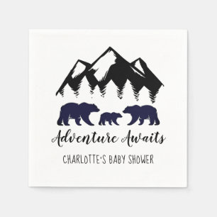 Erlebnis erwartet Bears Baby Dusche Napkins Serviette