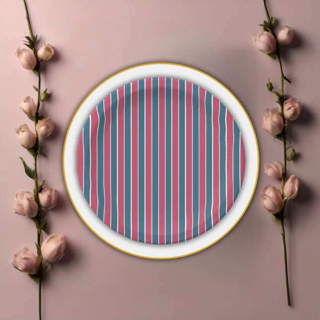 Erlebnis erwartet festliche Blue Pink Baby Dusche Pappteller (Von Creator hochgeladen)