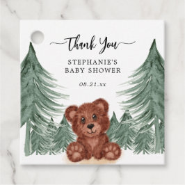 Erlebnis erwartet Forest Woodland Babydusche Geschenkanhänger