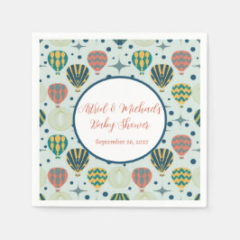 Erlebnis erwartet Hot Air Ballon Sage Baby Dusche Serviette