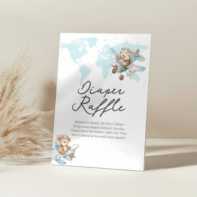 Erlebnis erwartet Niedliches Teddy Diaper Raffle-Z Sockelschild (Von Creator hochgeladen)