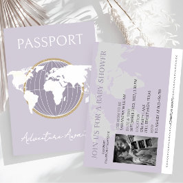 Erlebnis erwartet Passport Baby Shower Travel Einladung