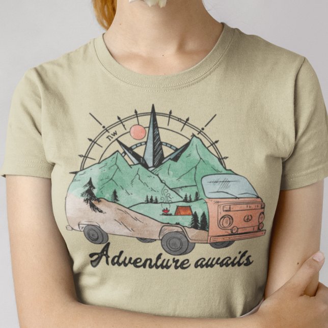 Erlebnis erwartet Shirt, Van Life Travel T-Shirt (Von Creator hochgeladen)