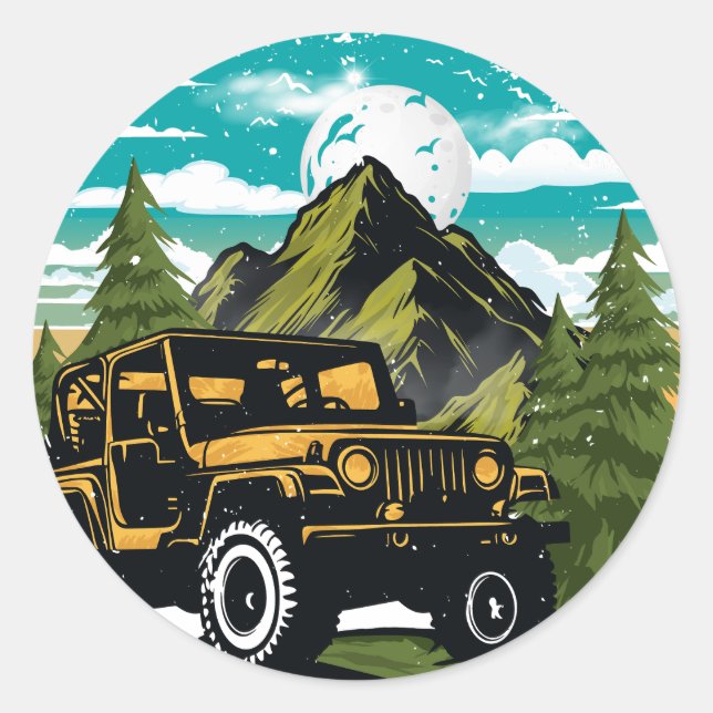 Erlebnis erwartet Urlaubsmodus Runder Aufkleber (Vorderseite)